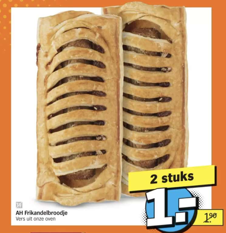 2 Frikandelbroodjes voor €1 @AH