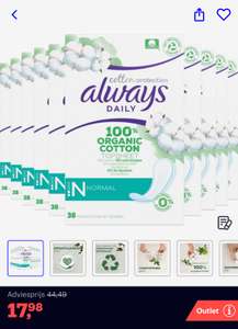 Always Daily Cotton Protection Normal - 10x38 stuks - inlegkruisjes