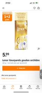 AH Lenor geurparels 1+2 gratis