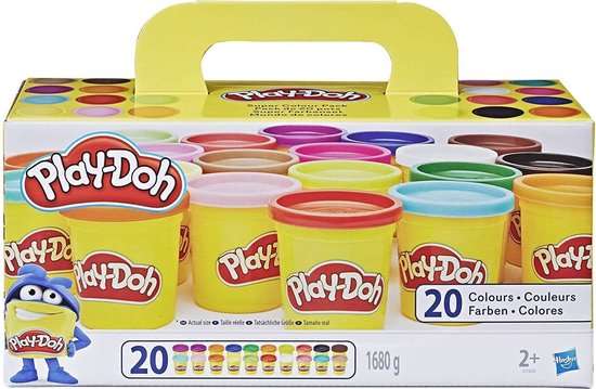 Play-Doh klei 2+1 gratis voor 60 potjes betaal je slechts € 23,18