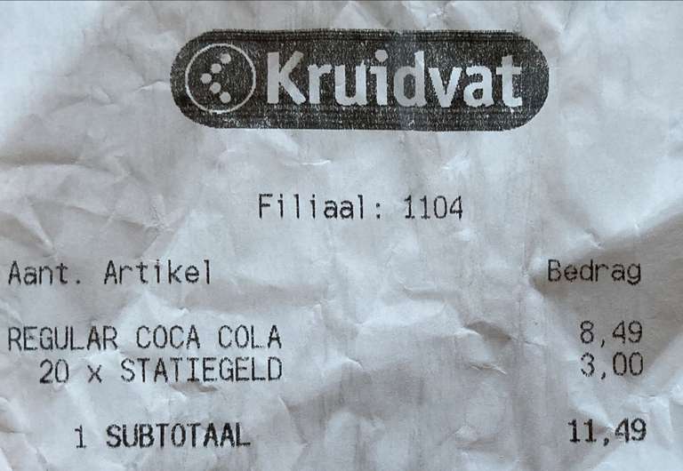 20 blikjes Coca Cola (250 ml) voor €8,49 bij Kruidvat