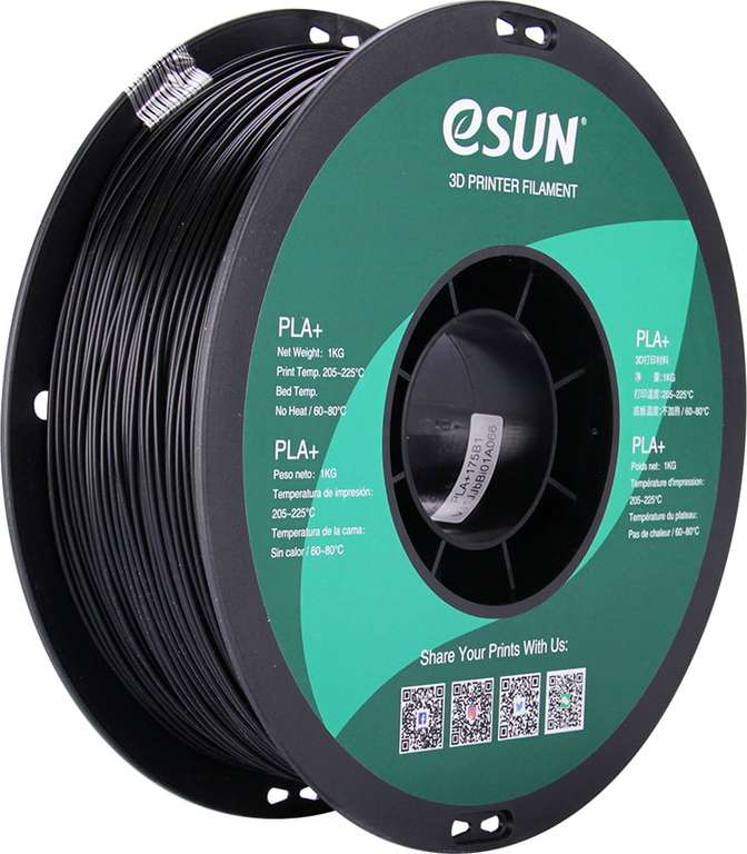 [Lightning Deal] eSUN PLA+ Filament 3kg (zwart)