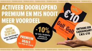 Gall en Gall, schaf nu doorlopend premium aan en ontvang 10 euro om te besteden. (Ook voor bestaande kaart houders)
