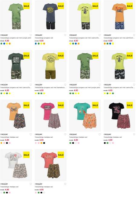 2-delige kledingsets voor kinderen voor €4 (waren €14,99 / €17,99) @ Scapino