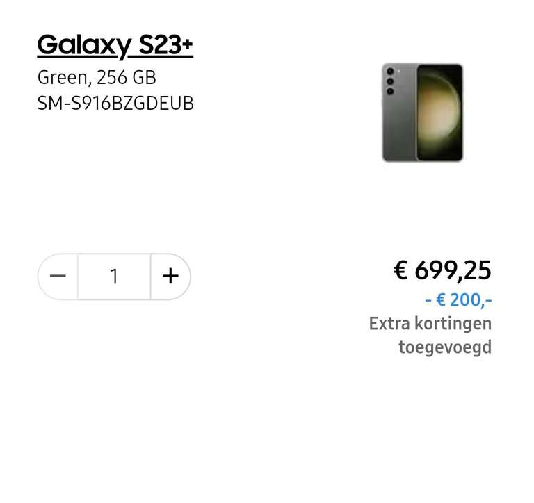 Samsung Galaxy S23+ 256gb via ING en met inruil