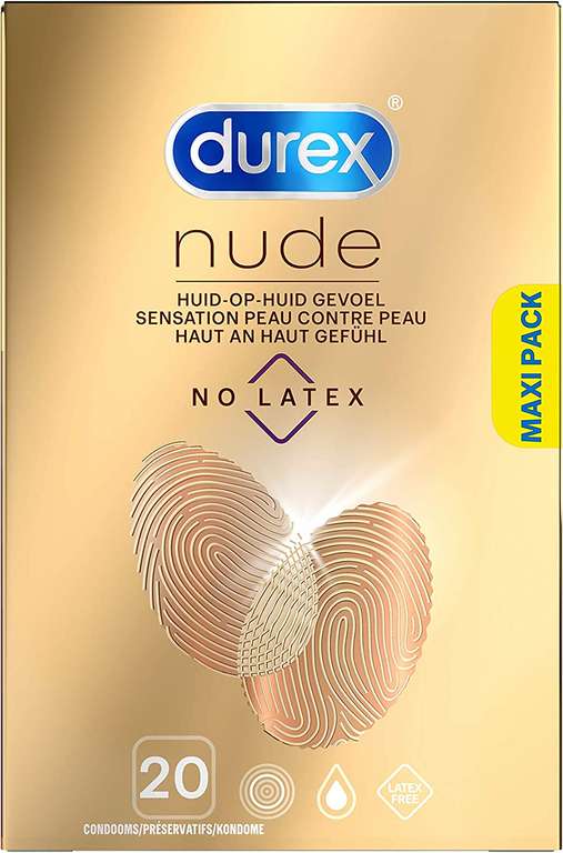 Durex Nude Condooms - Latexvrij en Huid op Huid Gevoel 20 stuks