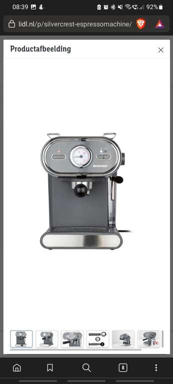 Diverse Silvercrest Espresso machines in de aanbieding @ Lidl