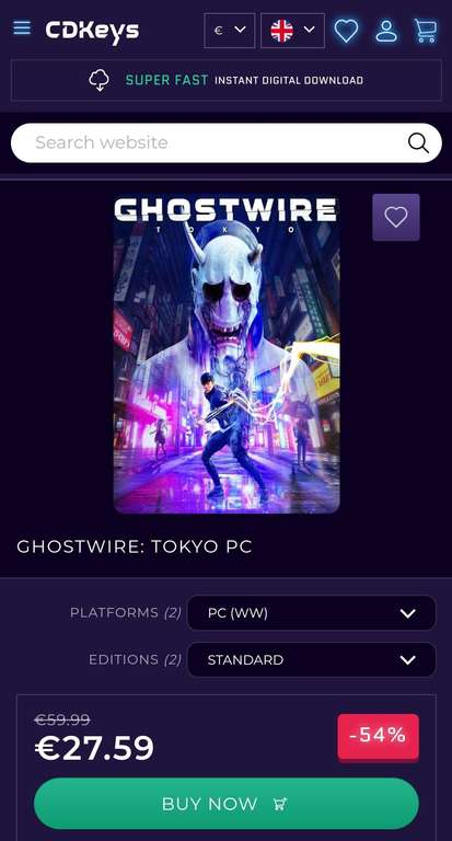 Cdkeys - Ghostwire Tokyo Steam key