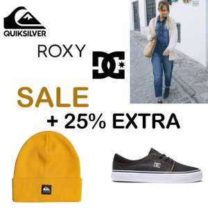 SALE @ QUIKSILVER // DC SHOES // ROXY + 25% extra korting (code)