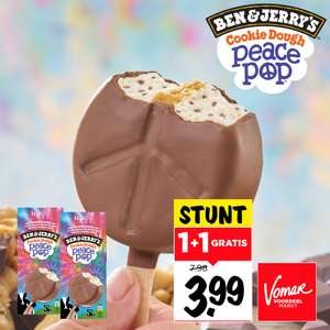 [Vomar] Ben & Jerry’s Cookie Dough Peace Pop 1 + 1 gratis