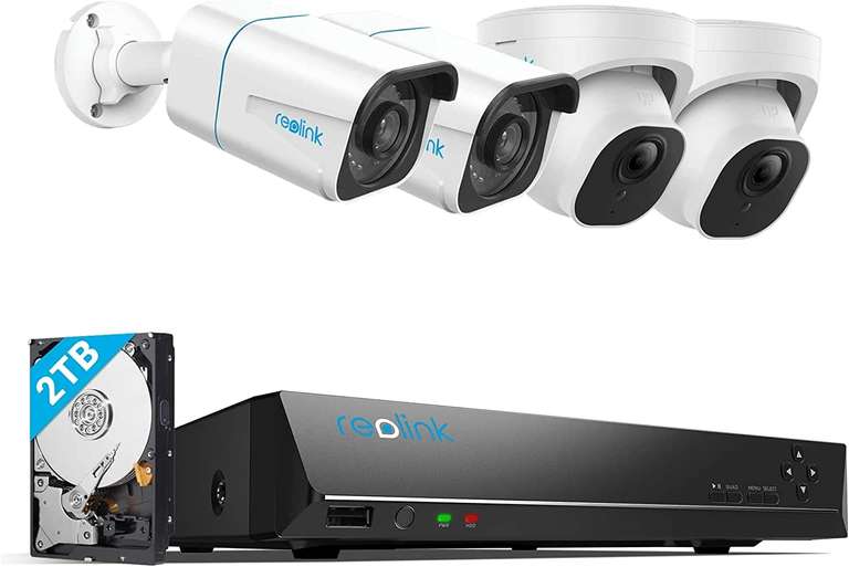 Reolink RLK8-810B2D2-A 4K beveiligingscamerasysteem €516,49 @ Amazon