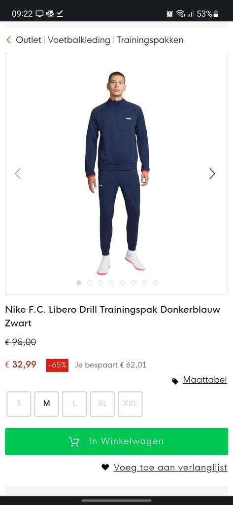 Nike Trainingspak maat M - Pepper.com