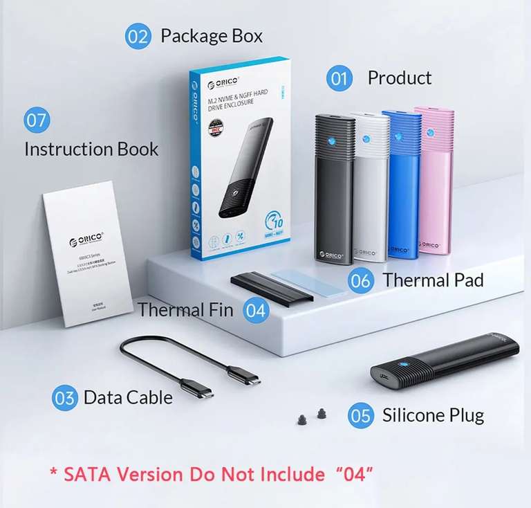 Orico M.2 SATA SSD behuizing voor €7,07 @ AliExpress