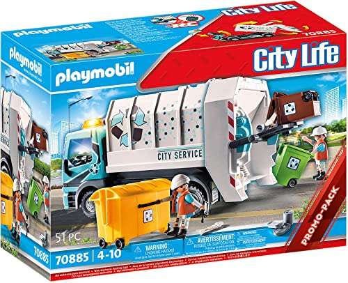 PLAYMOBIL City Life Vuilniswagen met knipperlicht - 70885