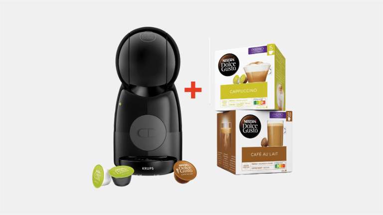 Krups Dolce Gusto piccolo XS KP1A3B inclusief 60 Nescafe Dolce gusto cups t.w.v. €15