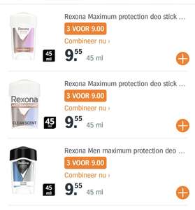 [ AH ] Rexona maximum protection 3 voor €9,-
