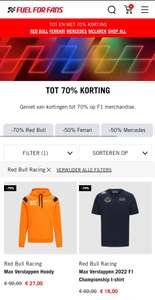 70% korting op Max Verstappen items bij Fuel For Fans
