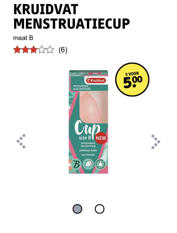 [kruidvat] Kruidvat menstruatiecup maat B 5 voor €5