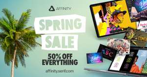 Affinity - Lente 2022 aanbieding 50% korting op alle Affinity Producten en Add-ons