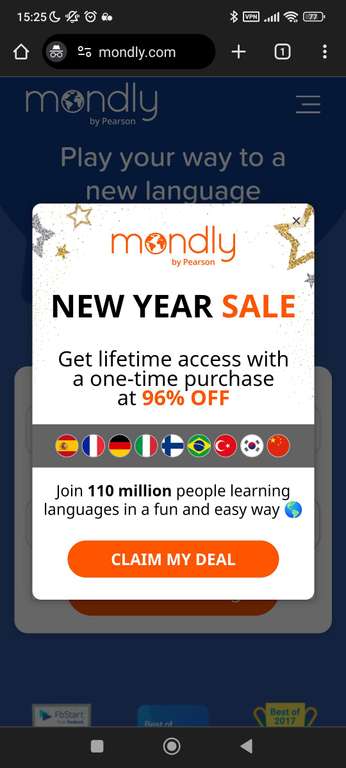 Mondly taalcursus (VPN Turkije)