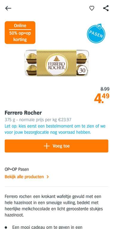 PAASKORTING AH: Ferrero Rocher