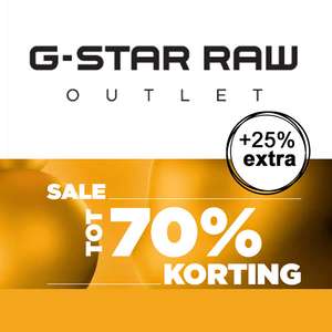 G-Star outlet: 25% extra korting (nu al tot -70%) - tot vannacht 23.59