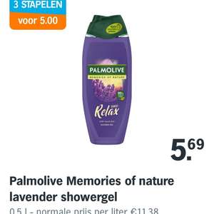 Palmolive showergel 500ml 3 stuks voor € 5,-