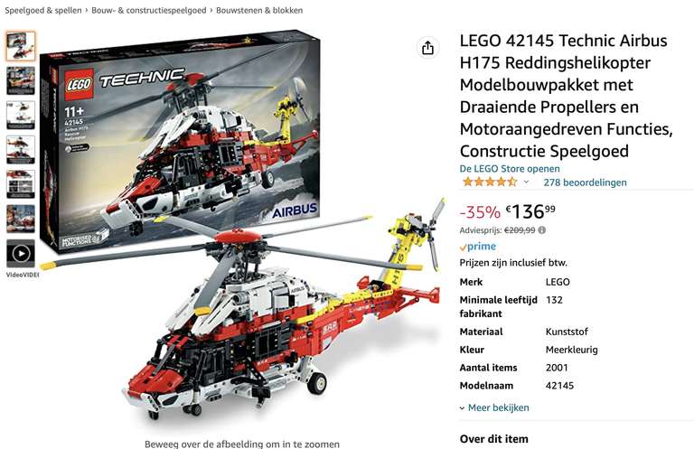 LEGO Technic Airbus H175 Reddingshelikopter (42145)