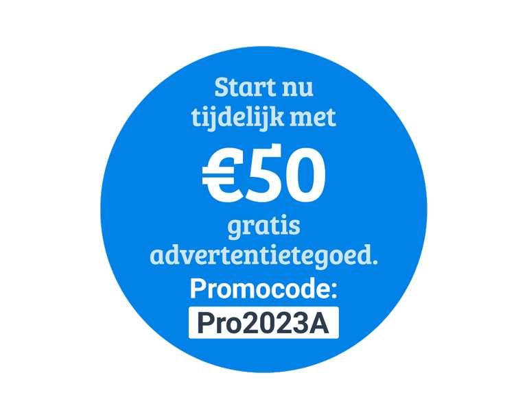 Gratis €50 advertentie tegoed bij Marktplaats Pro