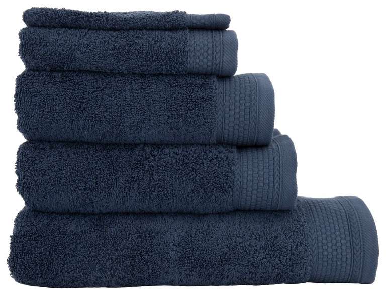 Handdoeken Hotel Extra Zwaar Donkerblauw voor €2 @ HEMA