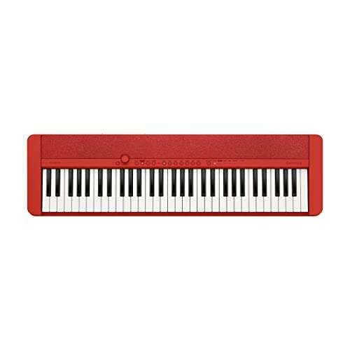 Casio CT-S1RD CASIOTONE Piano-toetsenbord met 61 aanslaggevoelige toetsen, rood