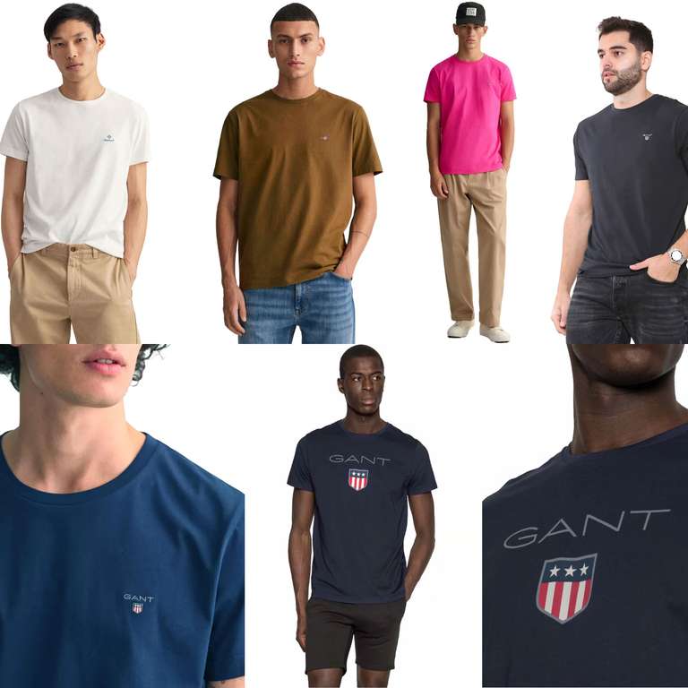 GANT T-shirts nu + code €32,29 - keuze uit 18 modellen