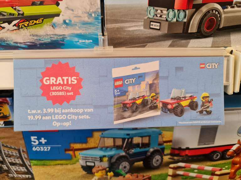 Gratis LEGO City brandweerauto 30585 bij €19,99 aan LEGO City sets (alleen winkels)