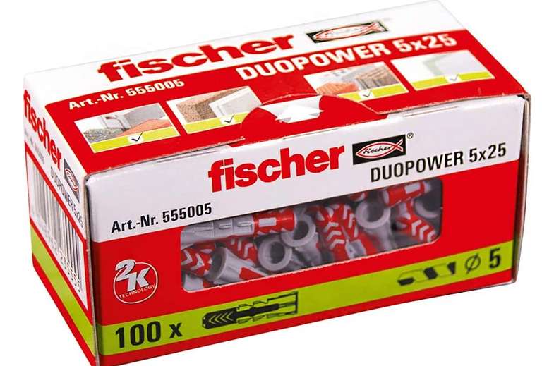 Fischer DuoPower 5x25mm 100 Stuks