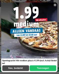 Medium pizza voor 1.99 @Dominos in Amsterdam
