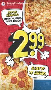 (lokaal?) Domino's Domino's Pizza, medium classic voor 2,99 bij afhalen