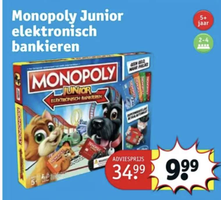 Monopoly Junior Elektronisch Bankieren @Kruidvat