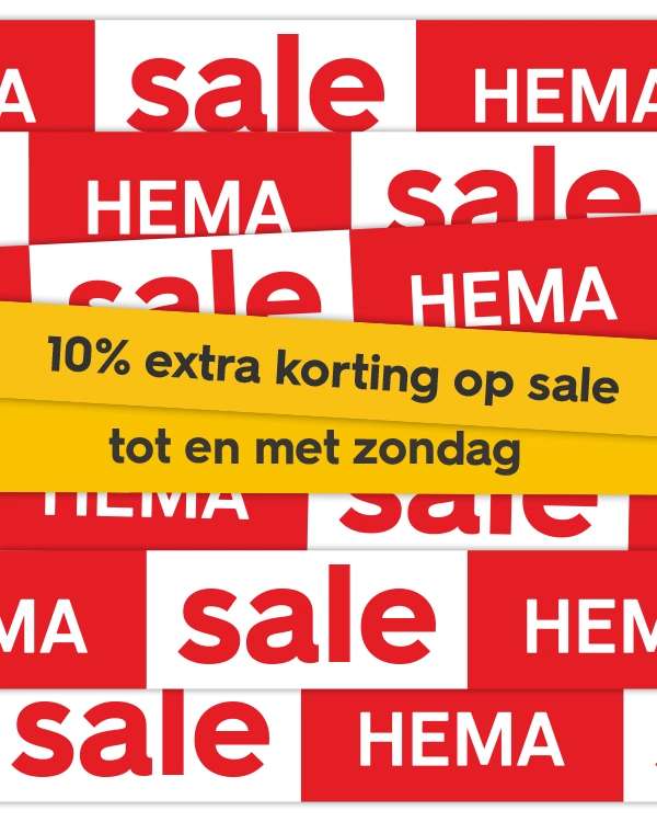 10% EXTRA korting op heel veel sale @ HEMA