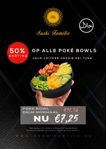 [lokaal] Sushi Familie 50% korting op pokebowls (Bergen op Zoom & Renesse)