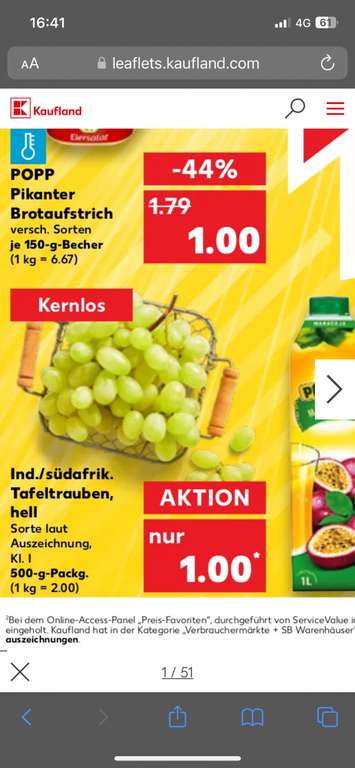 (Duitsland) bakje witte druiven 500g