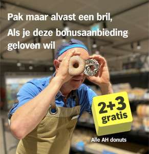 Alle AH Donuts 2+3 gratis