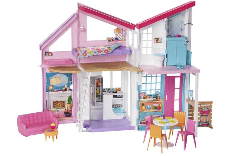 Barbie Villa in Malibu Speelset - Poppenhuis met 2 Verdiepingen en 6 Kamers