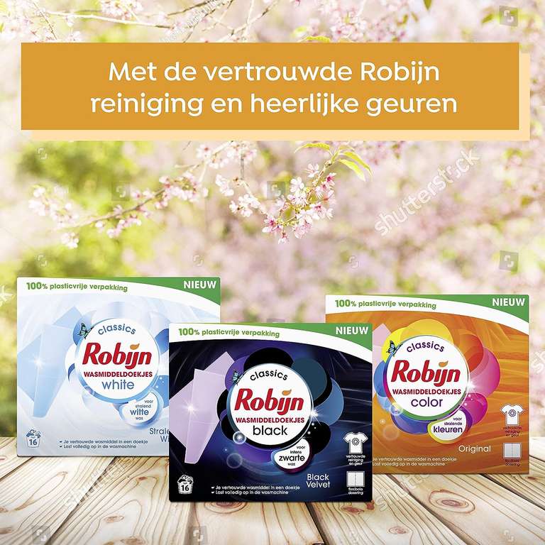 Robijn Classics Black Velvet Laundry Detergent Wipes - 4 verpakkingen