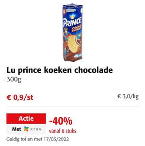 [GRENSDEAL BELGIË] LU Prince koeken vanille of chocolade 300g - bij aankoop van 6 pakken