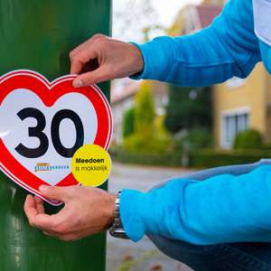 Gratis max snelheidsstickers voor in jouw buurt VVN stickeractie