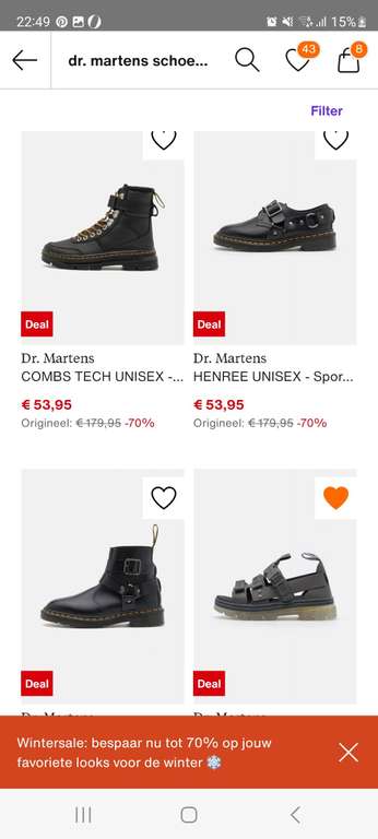 Dr. Martens schoenen unisex *extra 15procent korting vanaf vandaag