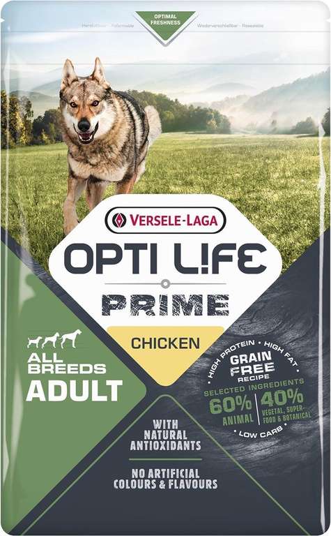 Opti life prime hondenbrokken 2,5kg 100^% cashback