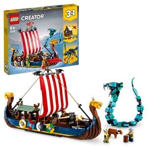 LEGO Creator 3-in-1 Vikingschip en de Midgaardslang 31132