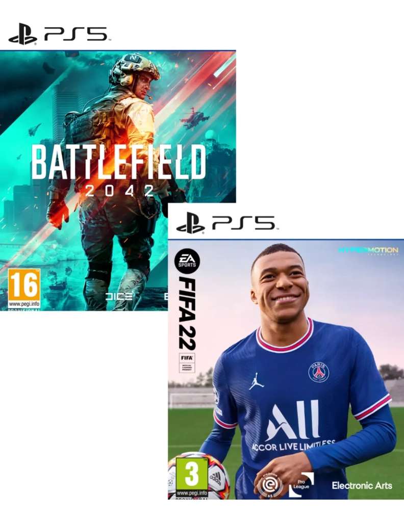 EA deal - combinatie Battlefield 2042 en FIFA 22 voor €24,99 - Pepper.com