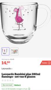 [bol.com] Leonardo Bambini glas 280ml flamingo - set van 6 glazen €14,40 - €18 meer in de omschrijving